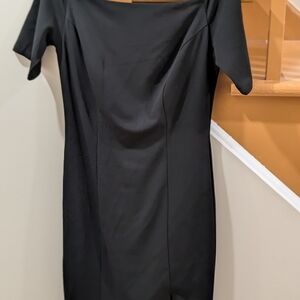 New York & Company Black One Shoulder Dress